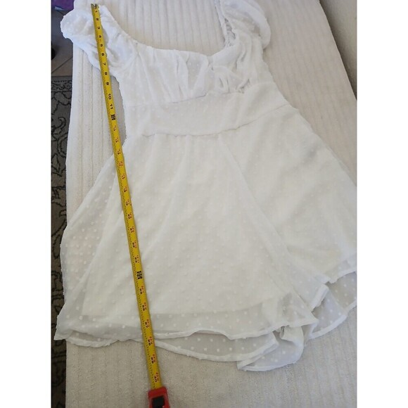 J for Justify Romper Dress size Large Short Sleeve Lined Coastal Beachy - Picture 9 of 14